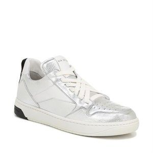 Via Spiga Lowrie Metallic Leather Mid-Top Sneakers
